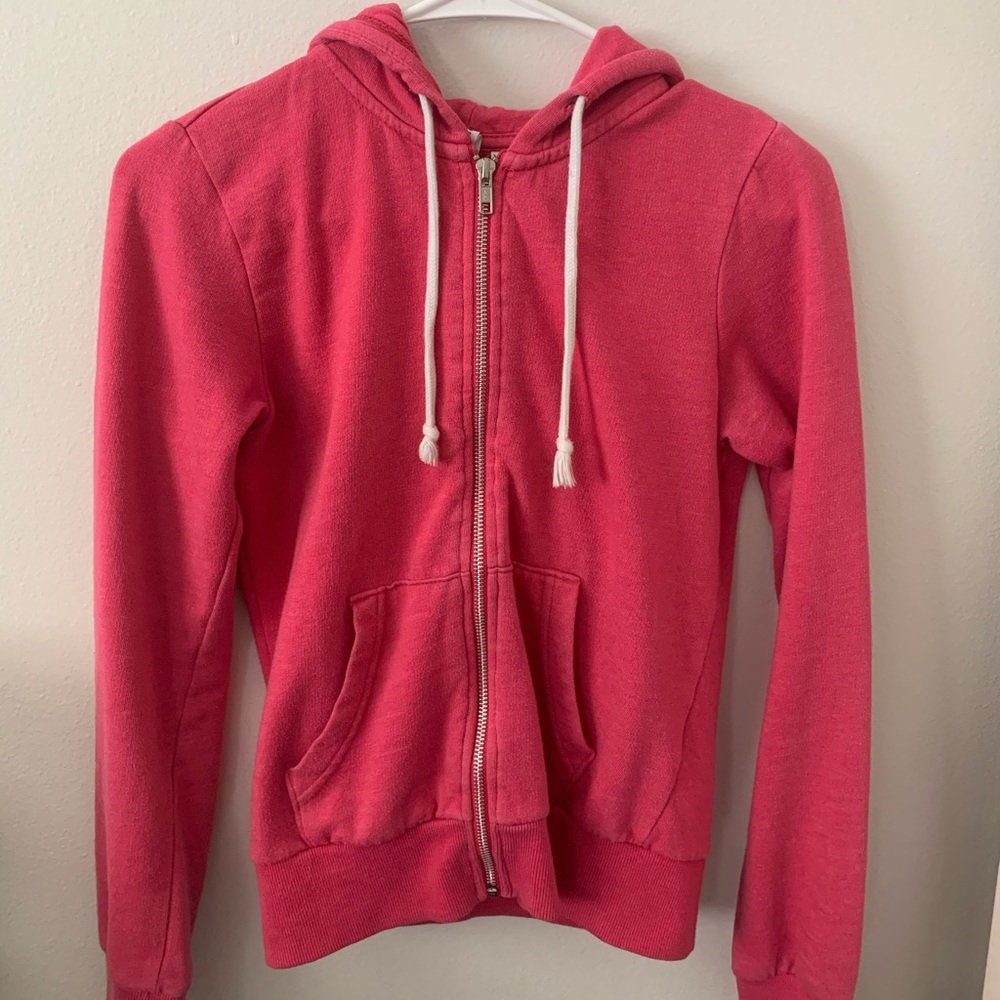 Pink zip up hoodie